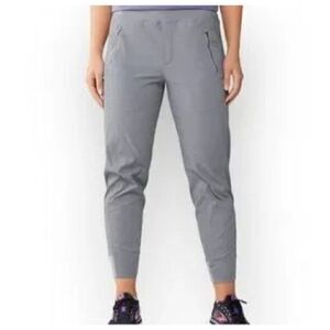 Athleta Trekkie North Jogger Pants Womens Gray Zip Pockets sz 22